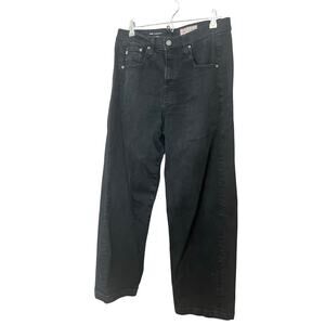 AG Aged Denim Hattie Black Barrel Jeans  - sz 30